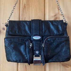 Black Leather Jill Stuart shoulder bag/purse EUC